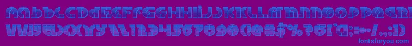 Questlokchrome Font – Blue Fonts on Purple Background