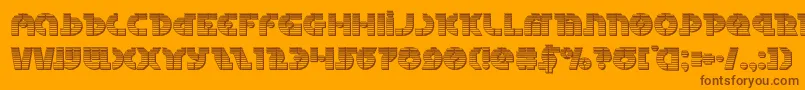Questlokchrome Font – Brown Fonts on Orange Background