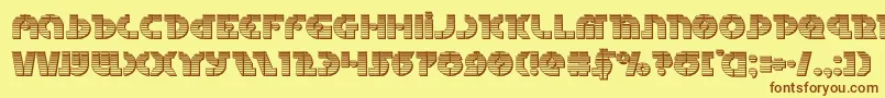 Questlokchrome Font – Brown Fonts on Yellow Background
