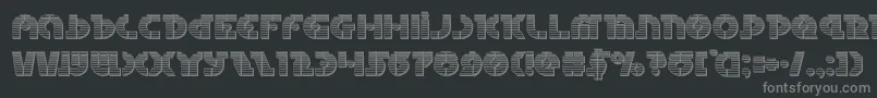 Questlokchrome-Schriftart – Graue Schriften auf schwarzem Hintergrund