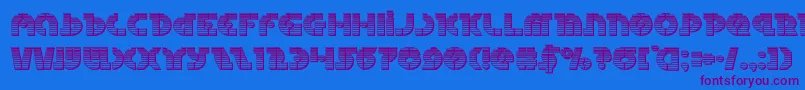 Questlokchrome Font – Purple Fonts on Blue Background