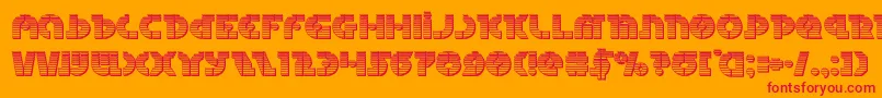 Questlokchrome Font – Red Fonts on Orange Background