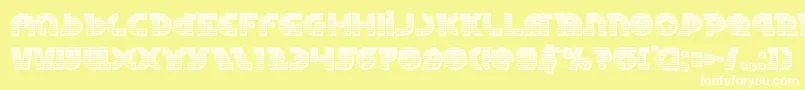 Questlokchrome Font – White Fonts on Yellow Background