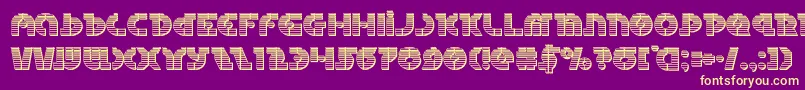 Questlokchrome Font – Yellow Fonts on Purple Background