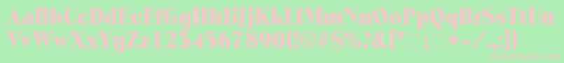 LocuraDisplaySsi Font – Pink Fonts on Green Background