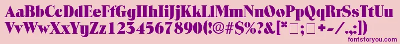 LocuraDisplaySsi Font – Purple Fonts on Pink Background