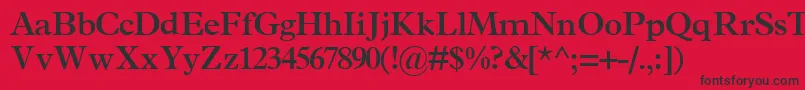 TerminussskBold Font – Black Fonts on Red Background