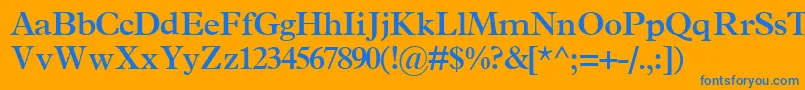 TerminussskBold Font – Blue Fonts on Orange Background
