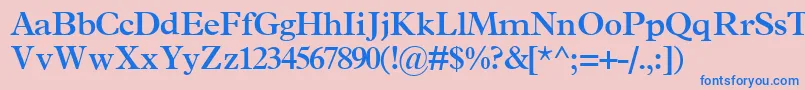 TerminussskBold Font – Blue Fonts on Pink Background