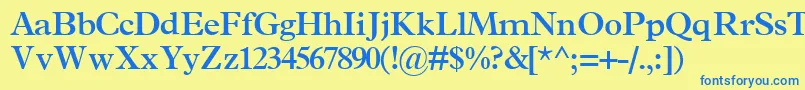 TerminussskBold Font – Blue Fonts on Yellow Background