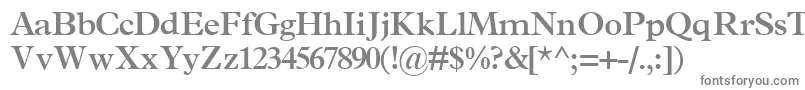 TerminussskBold-fontti – harmaat kirjasimet valkoisella taustalla