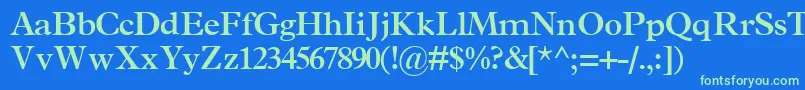 TerminussskBold Font – Green Fonts on Blue Background