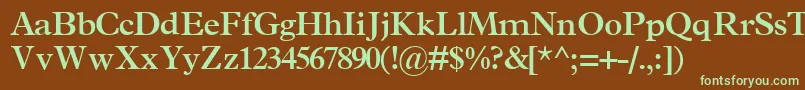 TerminussskBold Font – Green Fonts on Brown Background