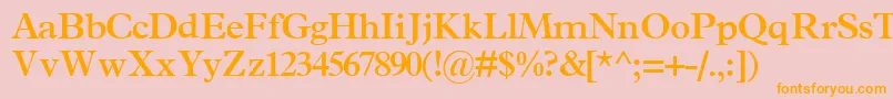 TerminussskBold Font – Orange Fonts on Pink Background