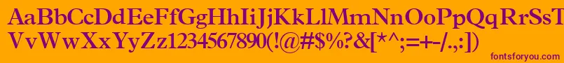 TerminussskBold Font – Purple Fonts on Orange Background
