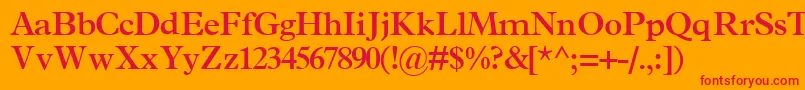 TerminussskBold Font – Red Fonts on Orange Background