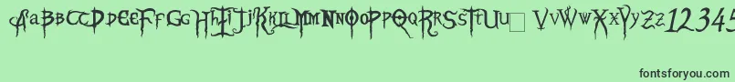 Blood Omen Font – Black Fonts on Green Background