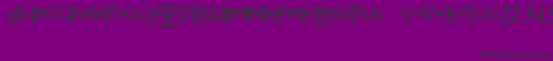 Blood Omen Font – Black Fonts on Purple Background