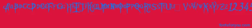 Blood Omen Font – Blue Fonts on Red Background