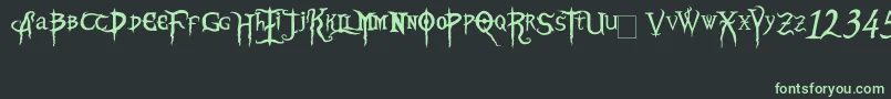 Blood Omen Font – Green Fonts on Black Background