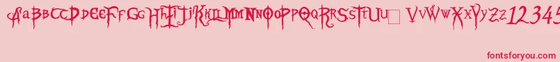 Blood Omen Font – Red Fonts on Pink Background