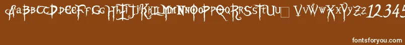 Blood Omen Font – White Fonts on Brown Background