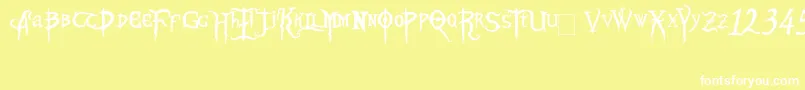 Blood Omen Font – White Fonts on Yellow Background