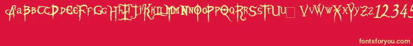 Blood Omen Font – Yellow Fonts on Red Background