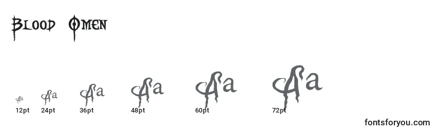 Blood Omen Font Sizes