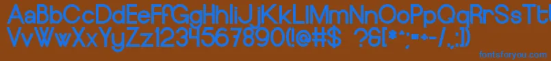 EuropeundergroundBlack Font – Blue Fonts on Brown Background
