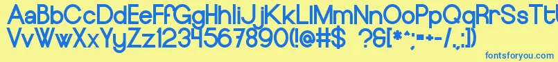 EuropeundergroundBlack Font – Blue Fonts on Yellow Background