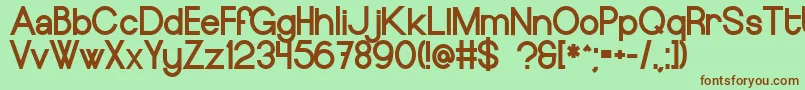 EuropeundergroundBlack Font – Brown Fonts on Green Background