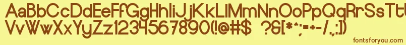 EuropeundergroundBlack Font – Brown Fonts on Yellow Background