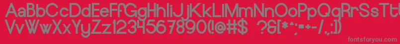 フォントEuropeundergroundBlack – 赤い背景に灰色の文字