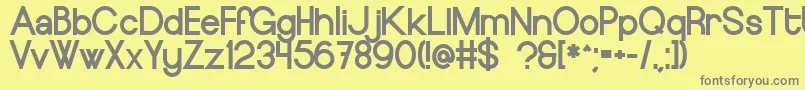 EuropeundergroundBlack Font – Gray Fonts on Yellow Background