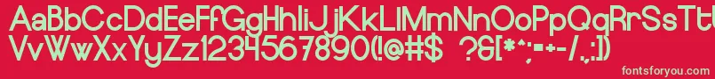EuropeundergroundBlack Font – Green Fonts on Red Background