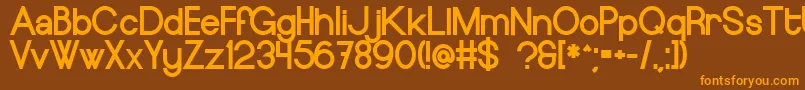 EuropeundergroundBlack Font – Orange Fonts on Brown Background