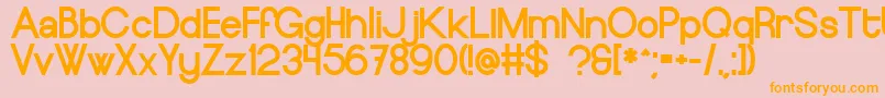 EuropeundergroundBlack Font – Orange Fonts on Pink Background