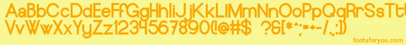 EuropeundergroundBlack Font – Orange Fonts on Yellow Background