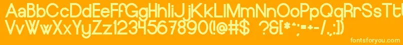EuropeundergroundBlack Font – Yellow Fonts on Orange Background