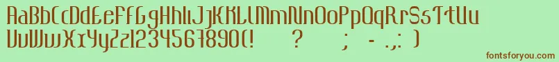 Mooky Font – Brown Fonts on Green Background