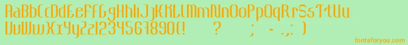 Mooky Font – Orange Fonts on Green Background