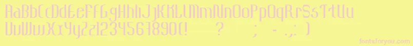 Mooky Font – Pink Fonts on Yellow Background