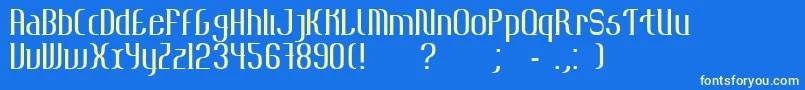 Mooky Font – Yellow Fonts on Blue Background