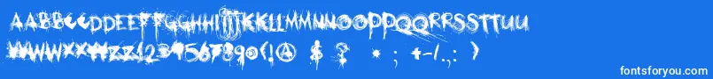DkMothman Font – White Fonts on Blue Background