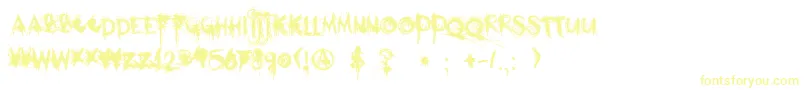 Шрифт DkMothman – жёлтые шрифты