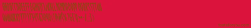 Inhumanityleft-fontti – ruskeat fontit punaisella taustalla