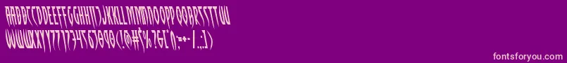 Inhumanityleft Font – Pink Fonts on Purple Background