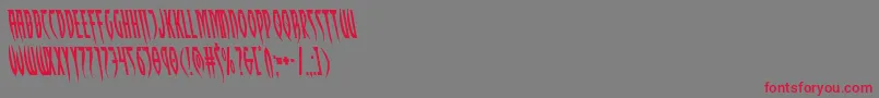 Inhumanityleft-Schriftart – Rote Schriften auf grauem Hintergrund