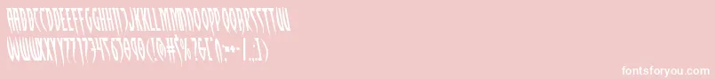 Czcionka Inhumanityleft – białe czcionki na różowym tle